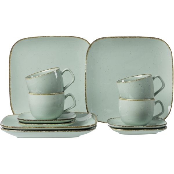 Ritzenhoff & Breker Casa Kaffeeservice 12-Tlg., Geschirrset, Service, Quadratisch / Rund, Porzellan, Blau, 83125-image