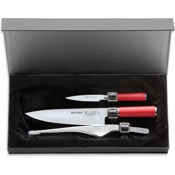 Dick Set Di Coltelli Red Spirit Coltello Da Cucina Spelucchino Pinzetta Da Buffet X55Crmo14-image