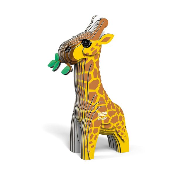 Eugy 3D Craft Set Giraffa Giallo - Figura Animale 3D Unica Nel Suo Genere-image