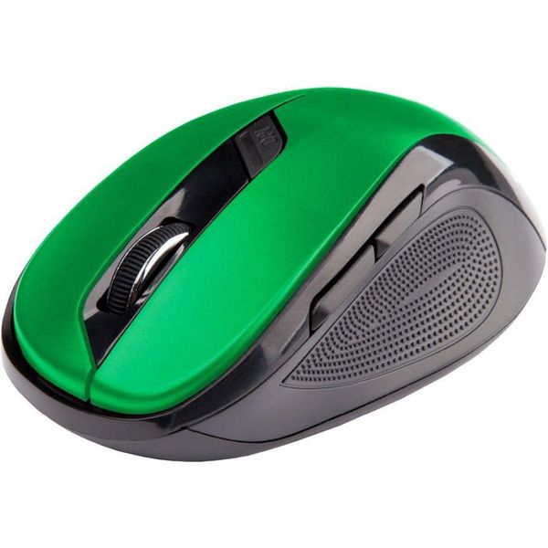 C-TECH Mouse Wlm-02/Ergonomico/Ottico/Destro/1 600 Dpi/Usb Senza Fili/Nero-Verde-image