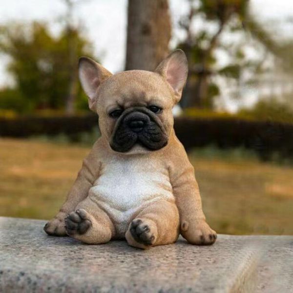 Statua Di Bulldog, Ornamento In Resina, Statuetta Di Cane In Resina-image