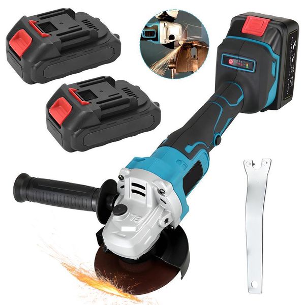 Smerigliatrice Angolare Senza Spazzole 18V 125MM 860W - A Batteria, Potente Con 2 Batterie E Accessori-image