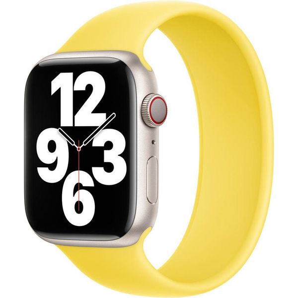 Apple Silicone Solo Loop Per Watch | 44/45/46/49 Mm - Taglia 9 - Canary Yellow-image