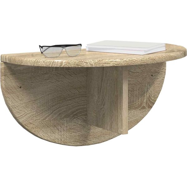 Vidaxl Mensola A Muro Rovere Sonoma 38 X 19 X 19 Cm Materiale A Base Di Legno-image