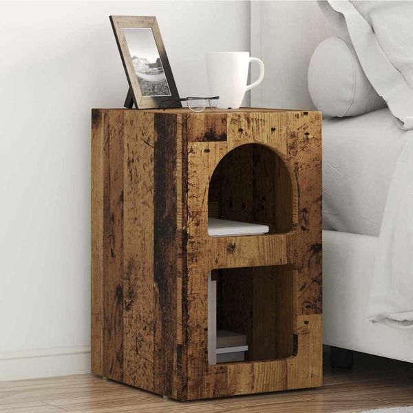 Vidaxl Comodino 2 Pezzi Legno Di Recupero 29,5 X 35 X 50 Cm Materiale A Base Di Legno-image