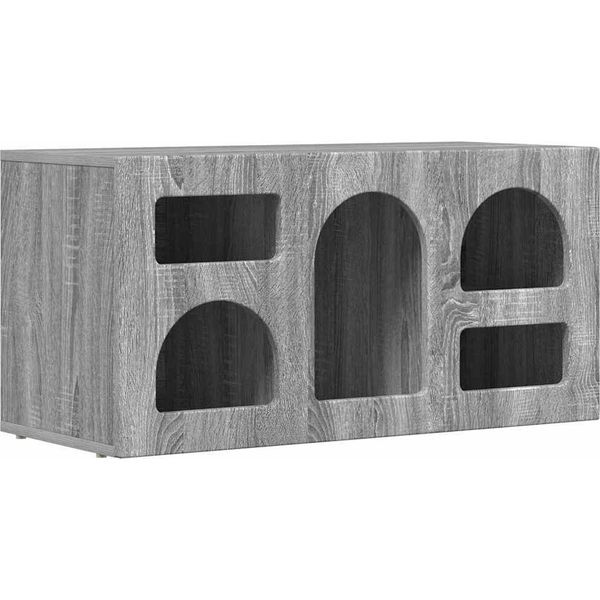 Vidaxl Mobile Tv Grigio Sonoma 80 X 35 X 40 Cm Materiale A Base Di Legno-image