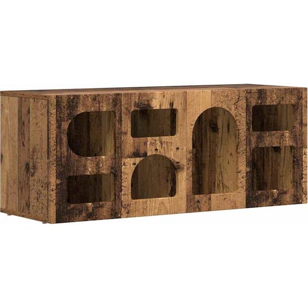 Vidaxl Mobile Tv In Legno Recuperato 100 X 35 X 40 Cm Materiale A Base Di Legno-image