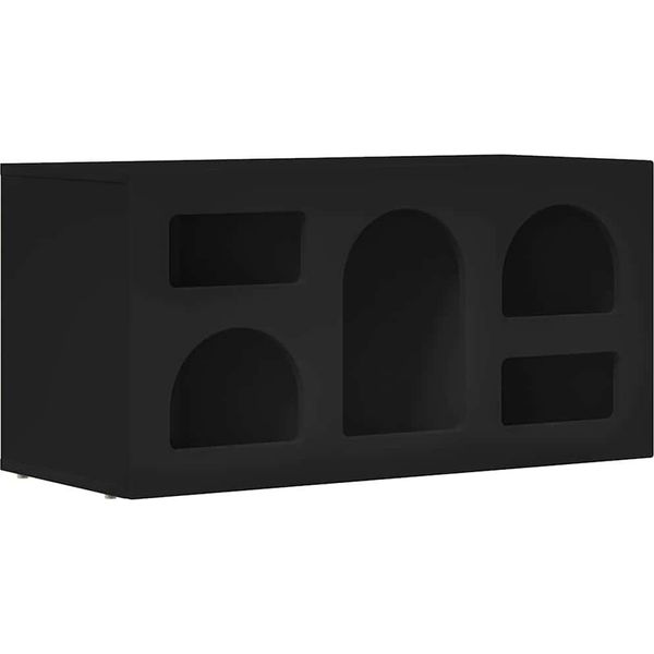 Syfax™ Mobile Tv Nero 80 X 35 X 40 Cm Legno Multistrato-image