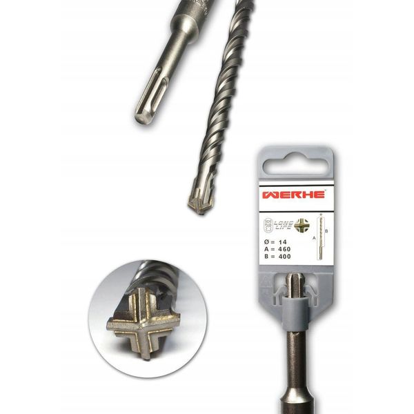 Werhe Sds Plus Punta A Croce Per Calcestruzzo 14X460 Mm-image