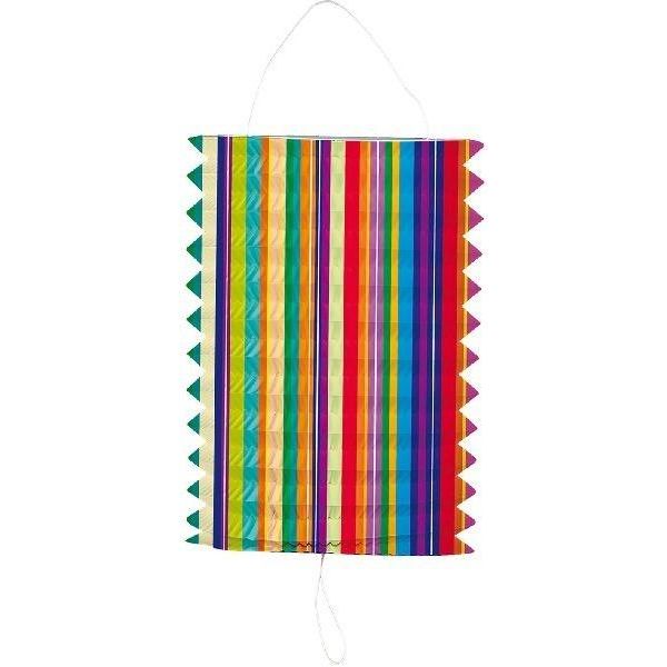Folat 50508, Lanterna Di Carta, Carta, Multicolore, A Fantasia, A Righe, Cilindro-image