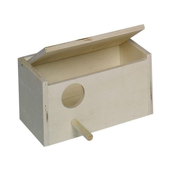 Cassetta Nido Per Pappagallini Nobby 21 X 13X X 12,5 Cm, Foro A Sinistra-image