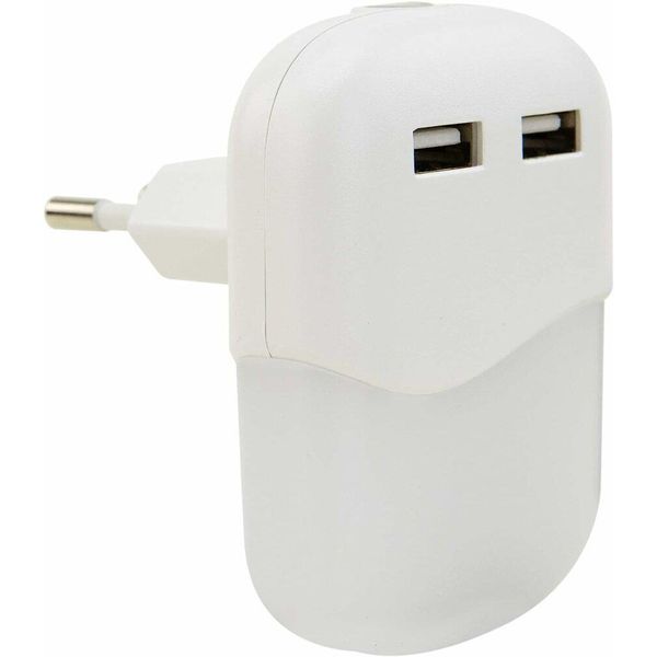 Ansmann Luce Notturna A Led Con Sensore Crepuscolare E 2X Usb - Luce Led-image