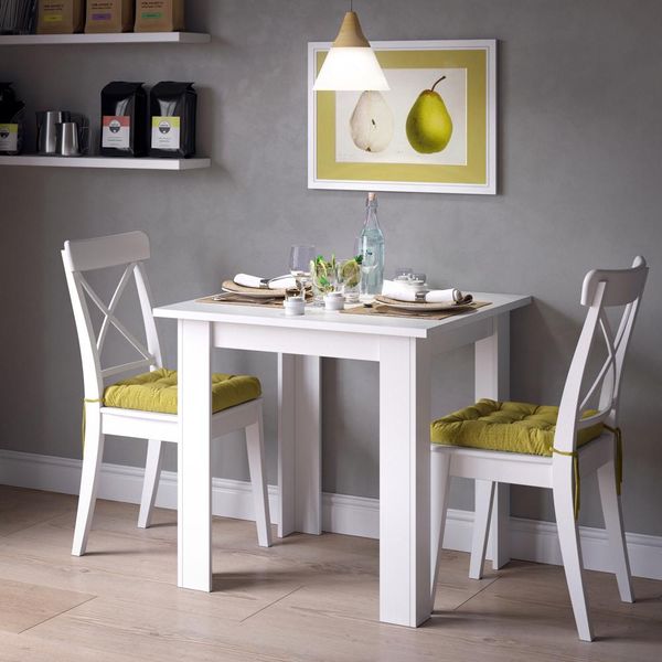 Vicco Tavolo Da Pranzo Karlos, 80 X 80 Cm, Bianco-image