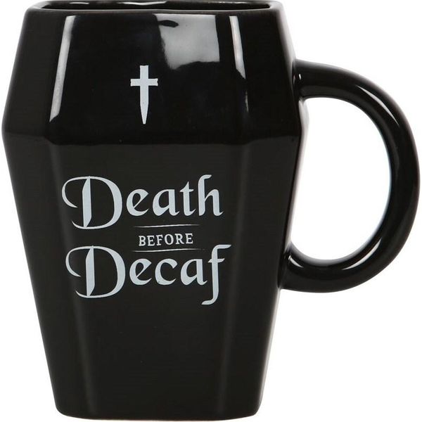 Something Different - Tazza Da Caffè "Death Before Decaf"", Coffin SD4749 (Taglia Unica) (Nero)"-image