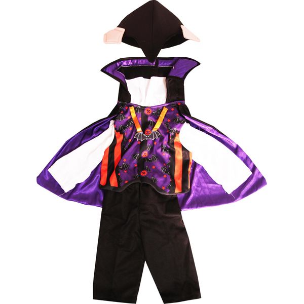 Bristol Novelty - Costume Halloween - Bambino BN4416 (98) (Viola/Nero/Bianco)-image