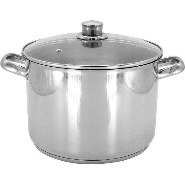 Karl KrÜGer Pentola Grande Con Coperchio In Vetro 10 Litri Ø26Cm Acciaio Inossidabile-image