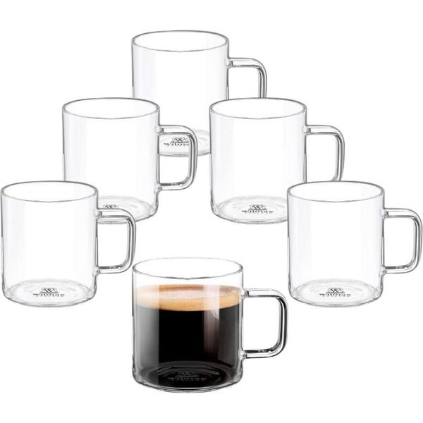 Wilmax 100 Ml Bicchieri In Vetro Borosilicato, Set Di 6 WL-888602/A6-image