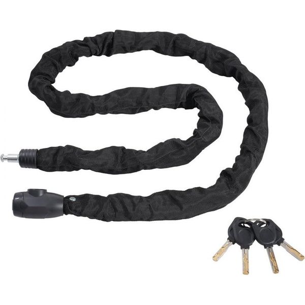 Lucchetto A Catena Per Bicicletta - 1,82 M - 10 Mm - Nero - Lucchetto Sicuro Per Moto E Biciclette - Protezione Antifurto Per Biciclette-image