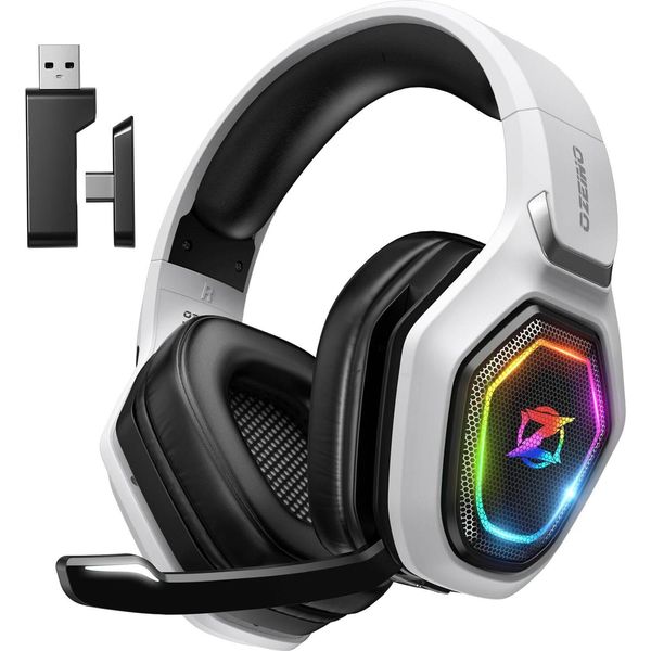 Cuffie Da Gioco, Interfaccia Type-C E Usb Senza Fili A 2,4 Ghz Con, Auricolare Bluetooth, Con Cancellazione Del Rumore Del Microfono, Pc/Ps4/Ps5/Mac, Durata Della Batteria Di 20H+-image