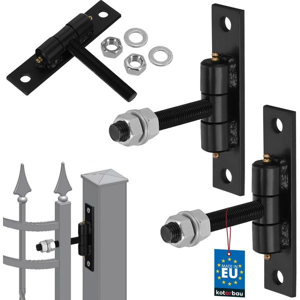 Kotarbau® Set Di 2 Cerniere Per Porte Cerniera Per Porte M20 X 120 Mm Cerniera Per Porte Avvitabile In Acciaio Verniciato A Polvere Cerniere Per Porte In Legno E Telai Di Porte In Legno Cerniere A Forare Per Porte Cerniere Per Porte Cerniera A Forare Cerniere Per Porte-image