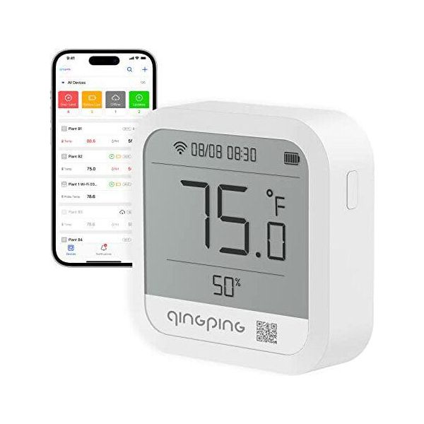 Qingping Wi-Fi Termometro Igrometro Per Interni, Monitoraggio Remoto Tramite Qinging Iot, Temperatura Umidità Monitoraggio Diversi Scenari, Veloce-image