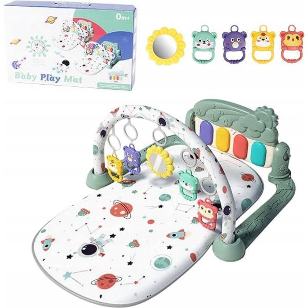 Tappeto Didattico Interattivo 3 In 1 Con Pianoforte E Sonagli Per Bambini-image