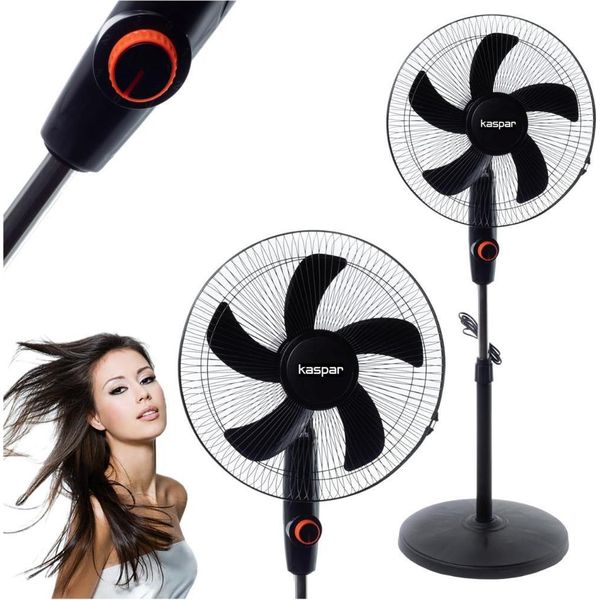 Ventilatore A Piantana, 40 W, Ventilatore, Pompa Di Circolazione, Silenzioso, Potente, Nero, 36 Cm-image