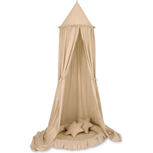 Set Con Baldacchino Sospeso Per La Cameretta, Letto Hecta, Ipoallergenico E In Cotone, Comprensivo Di Nido E Cuscino-image