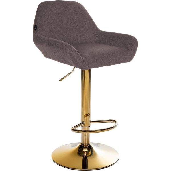Sgabello Da Bar Moderno In Oro - Sgabello Di Design - Poggiapiedi Ergonomico, Regolabile E Girevole-image