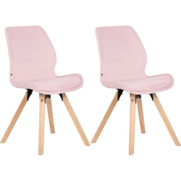 Set Di Sedie A Secchiello - Sedie Per Visitatori - Posizione Di Seduta Confortevole, Polipropilene E Pelle Finta | Colore: Rosa | Materiale: Morbido-image