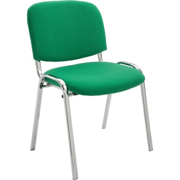 Sedia Per Visitatori Impilabile - Sedia Per Riunioni - Sedile Trapuntato Per Il Massimo Comfort | Colore: Verde-image