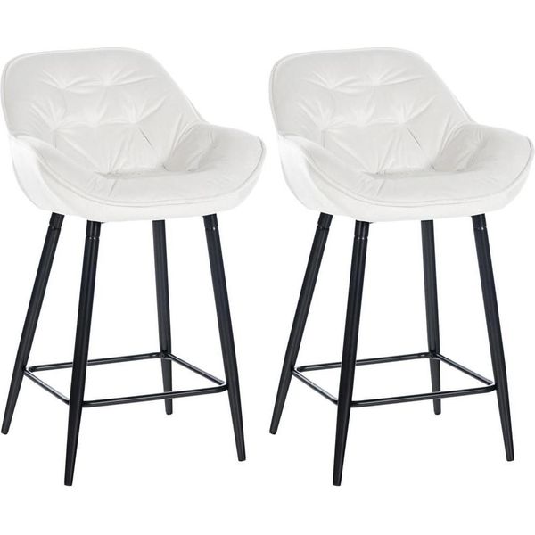 Set Di 2 Sgabelli Da Bar In Velluto - Sgabelli Da Bar Eleganti - Alto Comfort-image
