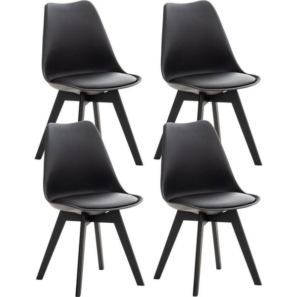 Set Di Quattro Sedie Per Sala Da Pranzo - Sedie Da Cucina - Comoda Posizione Di Seduta, Struttura In Legno-image