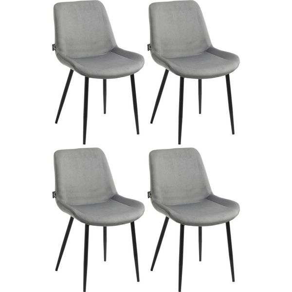Set Di 4 Sedie Da Pranzo In Velluto - Sedie In Velluto - Massimo Comfort Di Seduta-image
