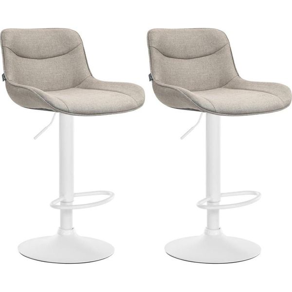 Set Di 2 Sgabelli Da Bar In Tessuto - Sgabelli Alti - Comfort Ergonomico E Girevole A 360°-image