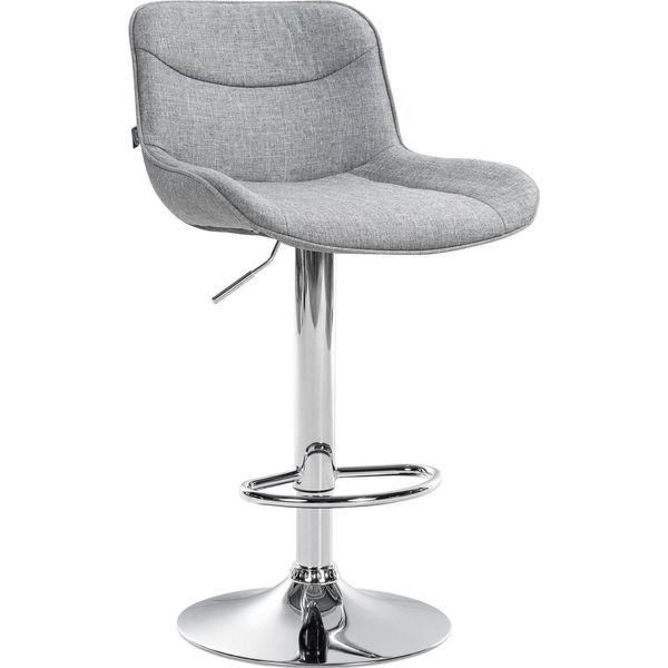 Sgabello Da Bar Regolabile In Tessuto - Sedile Ergonomico Girevole, Flessibilità E Comfort A 360 Gradi-image