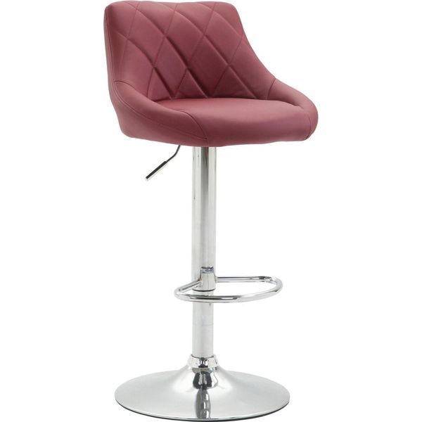 Sgabello Da Bar In Pelle Finta - Regolabile In Altezza E Girevole A 360° - Comfort Di Seduta Ottimale-image