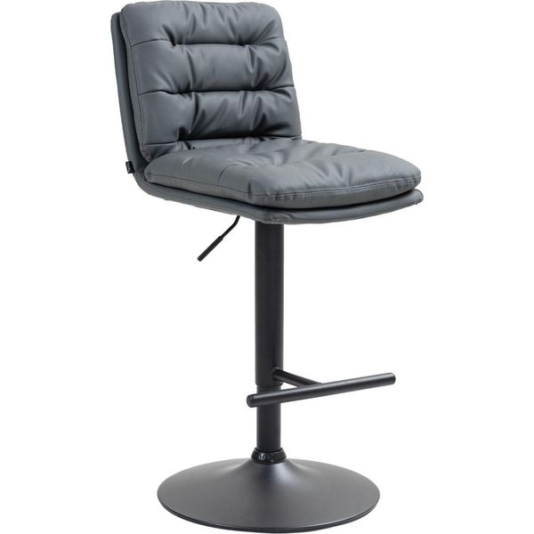 Sgabello Da Bar In Pelle Finta - Sgabello - Alto Comfort, Regolabile In Altezza E Girevole A 360°-image