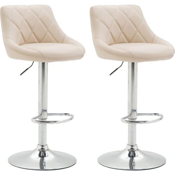 Set Di 2 Eleganti Sgabelli Da Bar - Sgabelli Alti - Girevoli A 360° E Con Seduta Confortevole-image