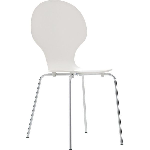 Sedia Per Visitatori Impilabile - Sedia Ergonomica - Sedia In Legno - Comfort E Stabilità. Colore: Bianco-image