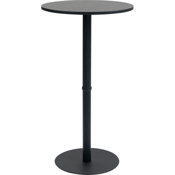 Tavolo Da Bar Rotondo - Tavolo Da Bistrot - Robusta Struttura In Metallo | Colore: Nero/Nero | Dimensioni: 60 Cm-image