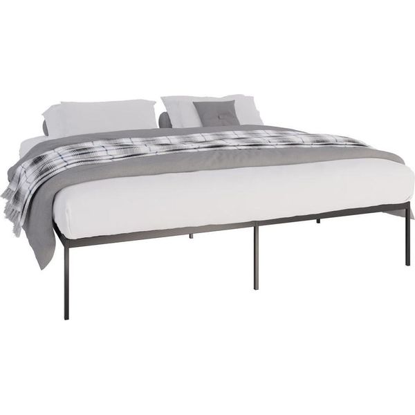 Elegante Struttura Letto In Metallo - Design Moderno - Spazio Di Archiviazione Resistente E Spazioso-image