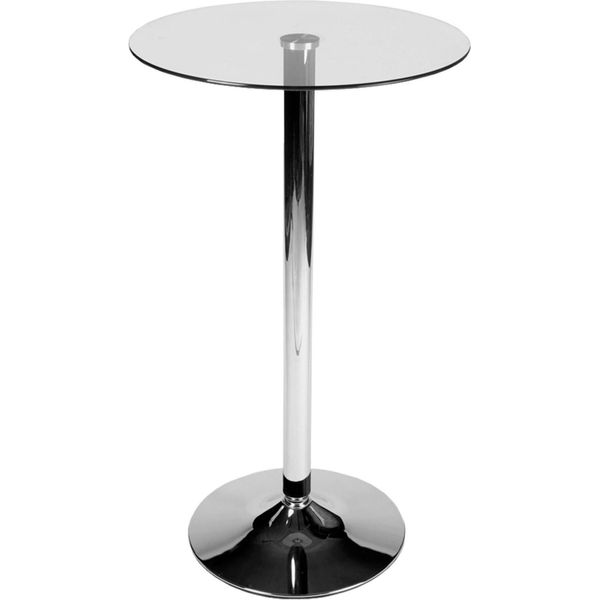 Tavolo Da Bar Rotondo - Tavolo Da Bar - Design Moderno Per Eventi | Colore: Vetro Trasparente-image