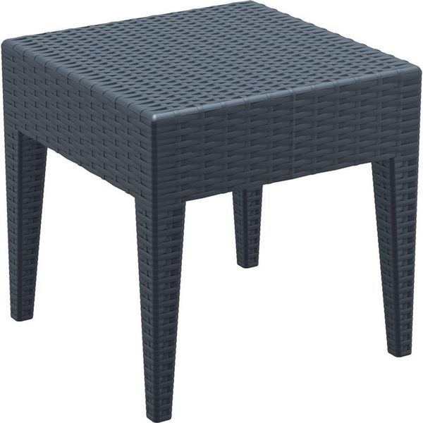 Tavolo Da Giardino - Mobili Da Giardino - Tavolo In Acciaio Inox Resistente Ai Raggi Uv E Impermeabile. Dimensioni: 45 X 45 Cm-image