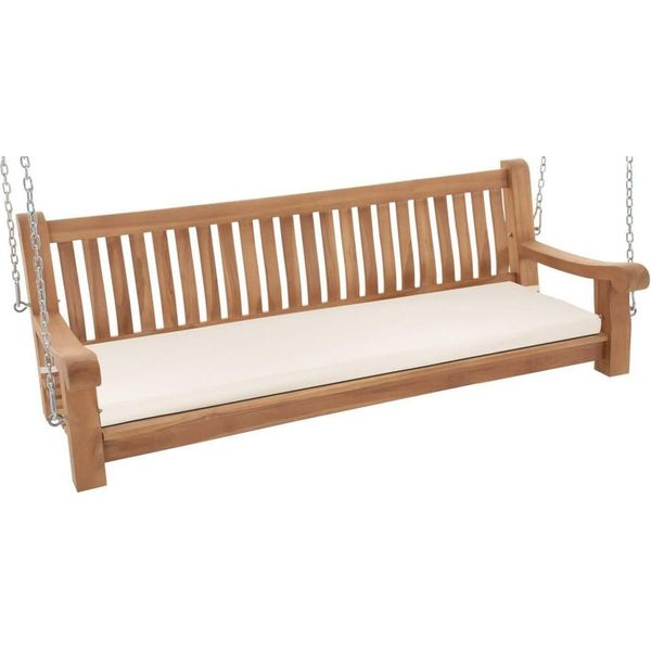 Panca A Dondolo In Teak, Dondolo Da Giardino, Elevata Comodità Di Seduta-image