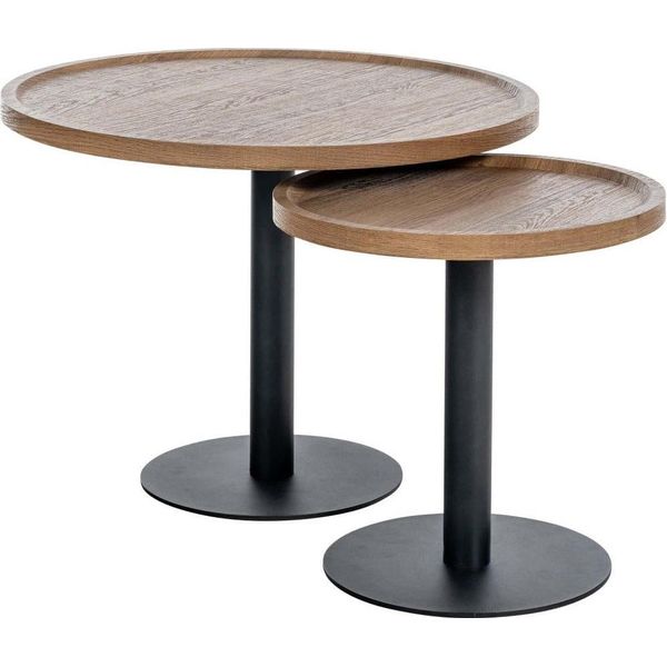 Set Di 2 Tavolini Moderni - Tavolini Da Credenza - Design Robusto Ed Elegante-image
