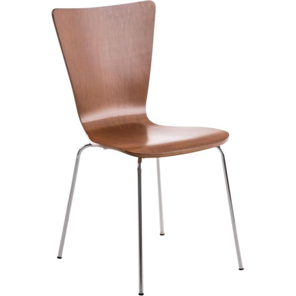 Sedia Per Visitatori Impilabile - Sedia Per Riunioni - Ottimo Comfort Di Seduta E Design Elegante | Colore: Marrone-image