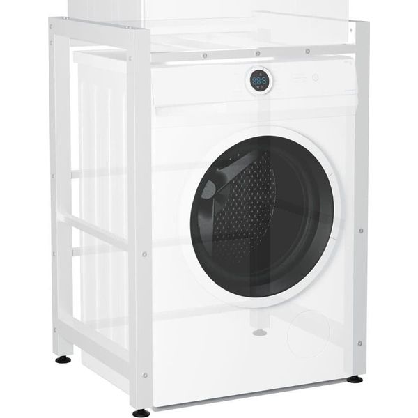 Mobile Per Lavatrice - Supporto Per Elettrodomestici - Robusta Capacità Di Carico Di 300 Kg | Colore: Bianco-image