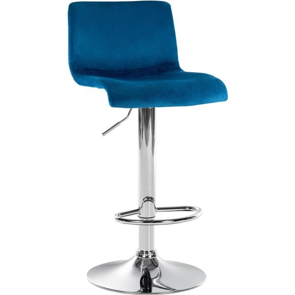 Sgabello Da Bar Regolabile - Comoda Seduta In Velluto - Design Elegante-image