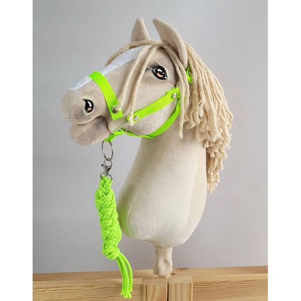 Set Cavezza Hobby Horse - Cavezza Per Cavalli - Cintura Regolabile E Confortevole In Nylon E Cotone-image